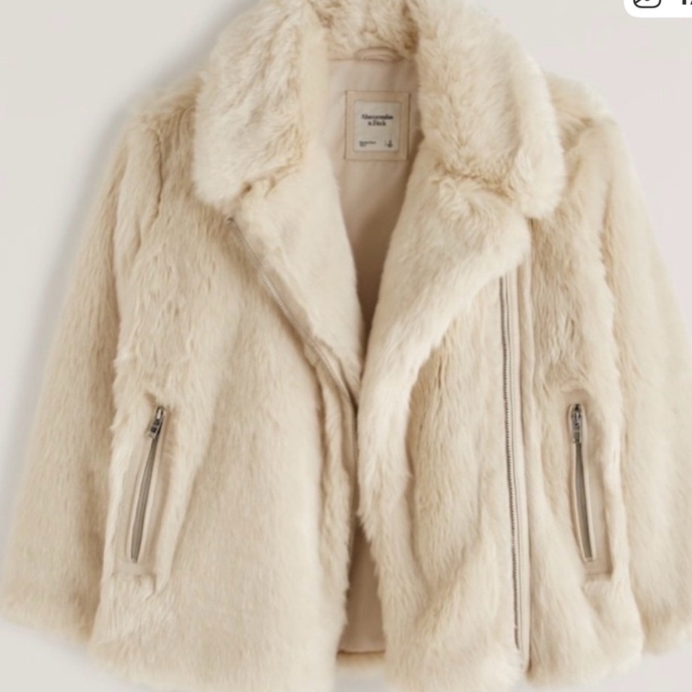 Abercrombie Faux Fur Aviator Jacket - Picture 2 of 5